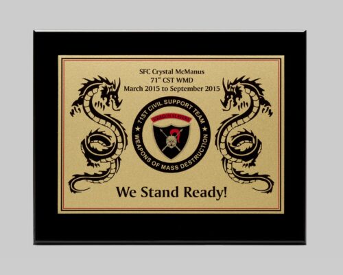 custom military plaque design by Awards Program Services