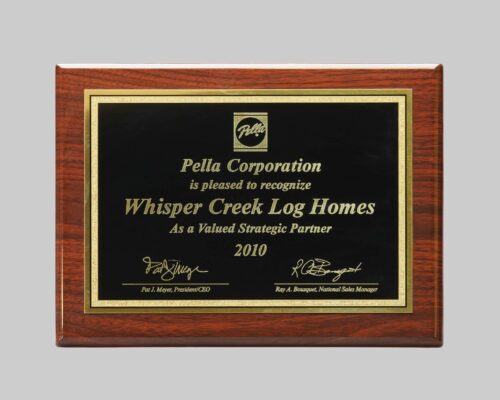 custom plaque awards for pella corporation by award program services