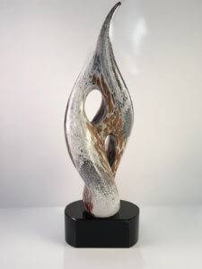 14.5 inch art glass award