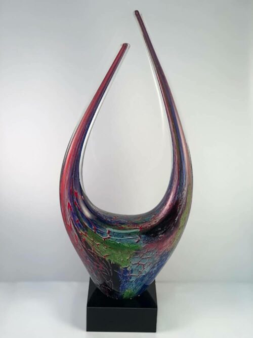 17" height art glass award