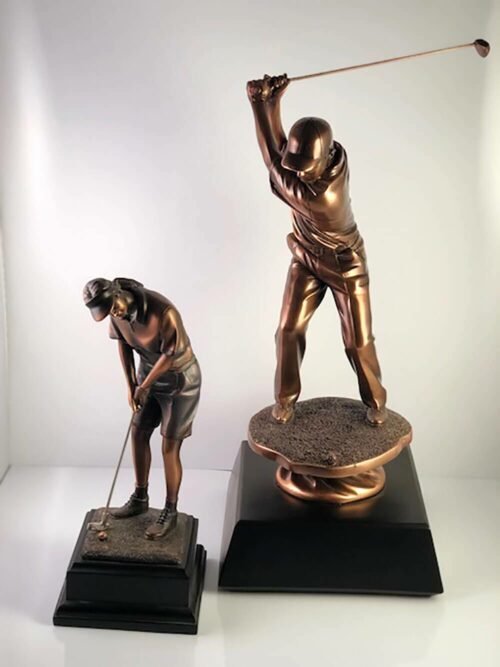 Bronze Golf Statuettes