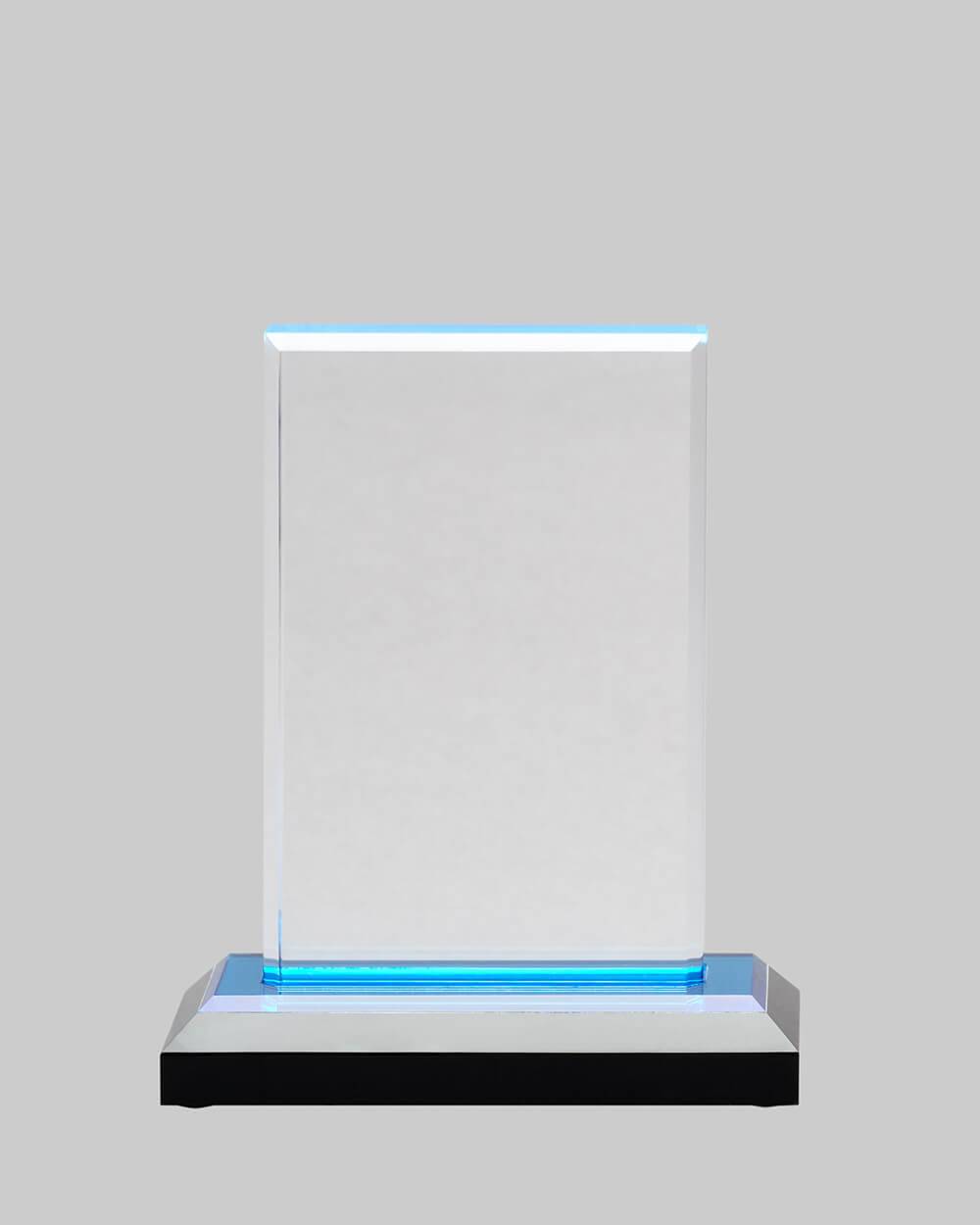 Acrylic Award with blue strip with acrylic with printing base in gurgaon